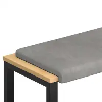 vidaXL Bankkussen fluweel Lichtgrijs Diepte 35 cm