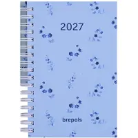 Brepols agenda 2027 - POCKET [0.767] - BLOSSOM - Zakagenda - 1 week op 2 pagina's - Weekoverzicht - Wire-O - Blauw - 9.7 x 15 cm/Klein formaat!!