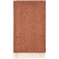 Bronte by moon Plaid Visgraat Rood-Bruin (Brick) - Shetland Lamswol - 140x185 -