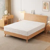 HAUSS SPOLE Pocketveringmatras 160x200 cm - 7 Zones en H3 en H4 - Afneembare Wasbare Hoes - 20 cm - Schuim en Veren - Wit Grijs