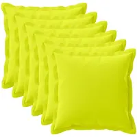 vidaXL Kussensloop 6 st HOUTEN Heldere Groen. 65 x 65 cm Polyester
