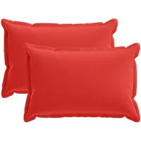 vidaXL Kussensloop 2 st HOUTEN Rood 50 x 75 cm Polyester