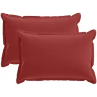 vidaXL Kussensloop 2 st HOUTEN Wijnrood 50 x 75 cm Polyester