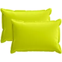 vidaXL Kussensloop 2 st HOUTEN Heldere Groen. 50 x 75 cm Polyester