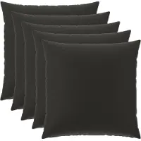 vidaXL Kussensloop 6 st HEERLEN Zwart 60 x 60 cm Polyester