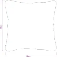 vidaXL Kussensloop 6 st HEERLEN Rood 30 x 30 cm Polyester