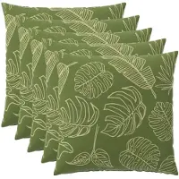 vidaXL Kussensloop 6 st HEERLEN Blad Design 60 x 60 cm Polyester