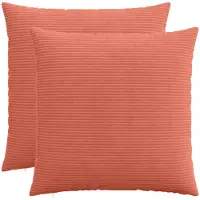 vidaXL Kussensloop 2 st HEERLEN Rood Oranje 55 x 55 cm corduroy