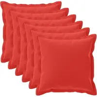 vidaXL Kussensloop 6 st HOUTEN Rood 70 x 70 cm Polyester