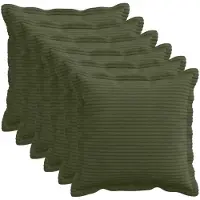 vidaXL Kussensloop 6 st HOUTEN Groen 50 x 50 cm corduroy