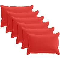 vidaXL Kussensloop 6 st HOUTEN Rood 50 x 70 cm Polyester