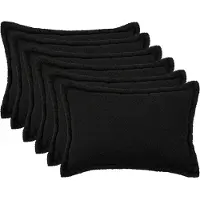vidaXL Kussensloop 6 st HOUTEN Zwart 50 x 70 cm Bouclé