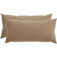vidaXL Kussensloop 2 st HEERLEN Taupe 40 x 80 cm Polyester