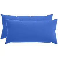 vidaXL Kussensloop 2 st HEERLEN Koninklijk Blauw 40 x 80 cm Polyester