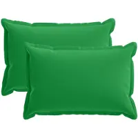vidaXL Kussensloop 2 st HOUTEN Groen 40 x 60 cm Polyester