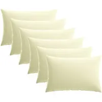 vidaXL Kussensloop 6 st HEERLEN Crèmekleurig 40 x 60 cm Polyester