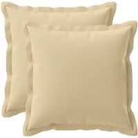 vidaXL Kussensloop 2 st HOUTEN Beige 40 x 40 cm Polyester