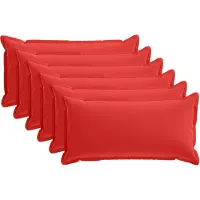 vidaXL Kussensloop 6 st HOUTEN Rood 40 x 70 cm Polyester
