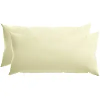 vidaXL Kussensloop 2 st HEERLEN Crèmekleurig 40 x 70 cm Polyester