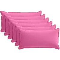 vidaXL Kussensloop 6 st HOUTEN Roze 40 x 70 cm Polyester