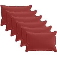 vidaXL Kussensloop 6 st HOUTEN Wijnrood 50 x 75 cm Polyester