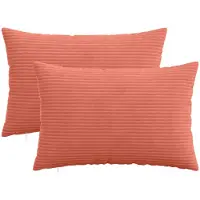 vidaXL Kussensloop 2 st HEERLEN Rood Oranje 50 x 70 cm corduroy
