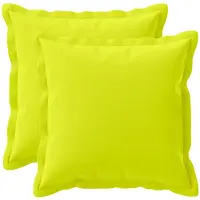 vidaXL Kussensloop 2 st HOUTEN Heldere Groen. 45 x 45 cm Polyester