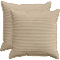 vidaXL Kussensloop 2 st HOUTEN Taupe 55 x 55 cm corduroy