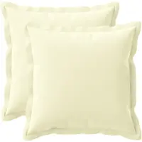 vidaXL Kussensloop 2 st HOUTEN Crèmekleurig 35 x 35 cm Polyester