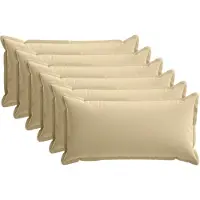 vidaXL Kussensloop 6 st HOUTEN Beige 40 x 70 cm Polyester