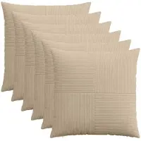 vidaXL Kussensloop 6 st ALMELO Taupe 60 x 60 cm corduroy