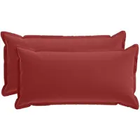 vidaXL Kussensloop 2 st HOUTEN Wijnrood 40 x 70 cm Polyester