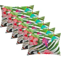 vidaXL Kussensloop 6 st HEERLEN Zwart 50 x 75 cm Polyester