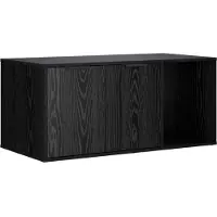 Syfax Kattenhuis, meubel, zwart, eikenhout-look, 100 x 49 x 45 cm