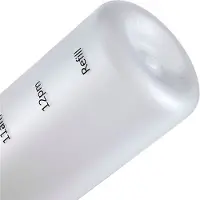 Semoic 1L waterfles met tijdmarkering, 32 oz, motiverend, herbruikbaar, fitness, sport, lekvrij, mat plastic, wit