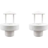 Jojomino 2X Drijvende Mist Dispenser Luchtbevochtiger Generatoren Vernevelaar Waterfontein Mist Maker voor Zwembadvijver (Wit)