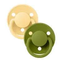 BIBS - Pacifier De Lux 2 PACK - Pale Butter/Wasabi - Onesize