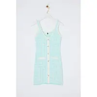 Trendyol Jurk turquoise / wit