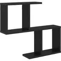 vidaXL Wandplank Zwart eiken 60 x 12 x 50,5 cm Bewerkt hout