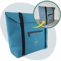 Voltano Shopper Enkele Fietstas - Reflective Blauw - 22-27 Liter - Waterdicht