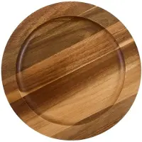 Victoria rond houten onderzetter acacia 18x14,5 cm
