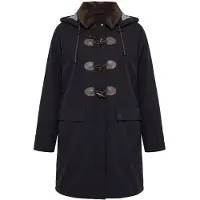 Ulla Popken - Dames - HYPRAR softshell-mantel waterafstotend - Zwart - Maat 50+