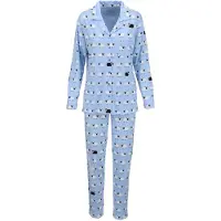 Ringella Katoenen dames pyjama fjord blauw | Maat 36