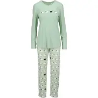 Ringella Katoenen dames pyjama jade crème | Maat 44