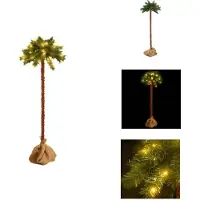 vidaXL Kerstboom met LED-verlichting, 210 cm - Kerstbomen