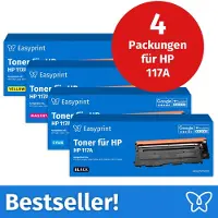 Easyprint NIEUW: Toner voor HP 117A Multipack (BK/C/M/Y), compatibel met HP ColorLaser 150, MFP-178, e.d., 4 stuks