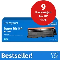Easyprint NIEUW: Toner voor HP 117A cyaan, compatibel met HP ColorLaser 150, MFP-178, e.d., 9 stuks