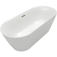 Villeroy & Boch Loop & Friends bad - vrijstaand - 180x80cm naadloos - Stone White (mat wit) uba180lof9pd00v-rw