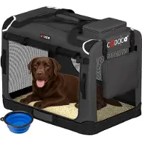 Cadoca Hondentransportbox Antraciet XXL 90x60x66cm