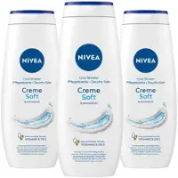Nivea 3x Douchegel Creme Soft 500 ml